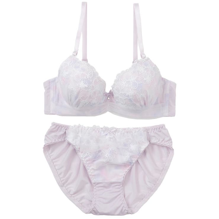 【EFカップ】パステルフラワープリント３/４モールドカップブラ＆ショーツ | palissee | 詳細画像18 