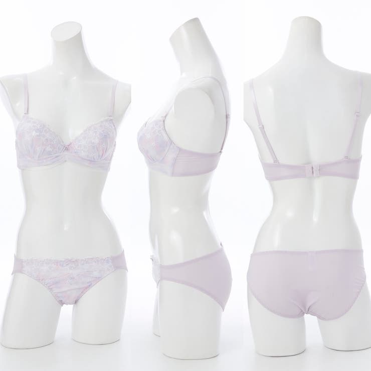 【EFカップ】パステルフラワープリント３/４モールドカップブラ＆ショーツ | palissee | 詳細画像5 