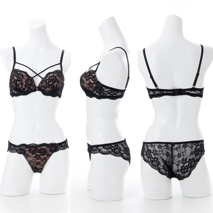 【EFカップ】レーシィクロスコード３/４モールドカップブラ＆ショーツ | palissee | 詳細画像3 