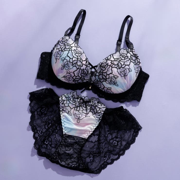 パープル | ローズヴィーナス３/４モールドカップブラ＆ショーツ | palissee