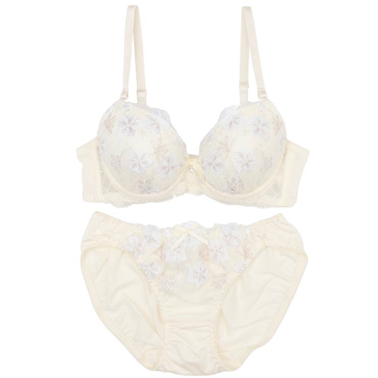 ラメフラワー刺繍３/４モールドカップブラ＆ショーツ | palissee | 詳細画像10 