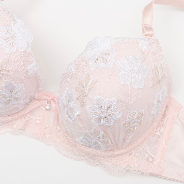ラメフラワー刺繍３/４モールドカップブラ＆ショーツ | palissee | 詳細画像5 