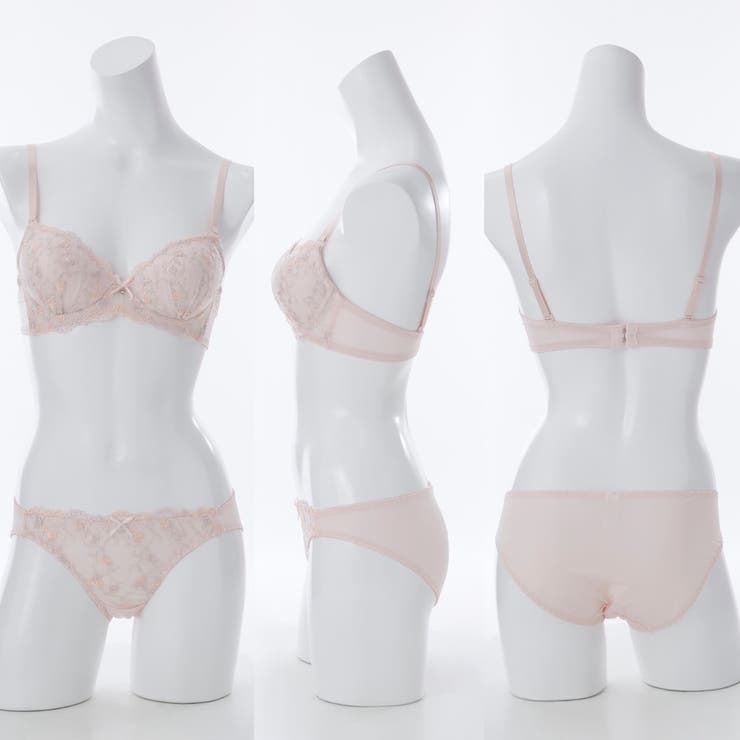 【EFカップ】プチローズ刺繍３/４モールドカップブラ＆ショーツ | palissee | 詳細画像2 