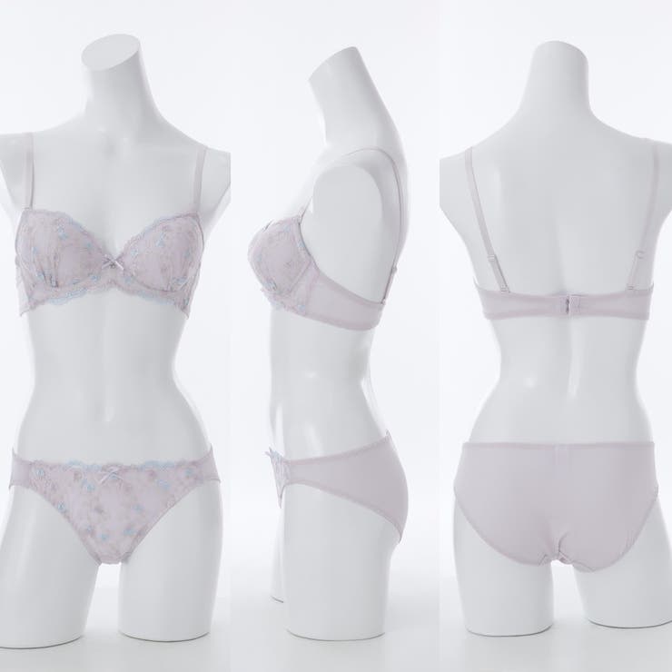 【EFカップ】プチローズ刺繍３/４モールドカップブラ＆ショーツ | palissee | 詳細画像3 