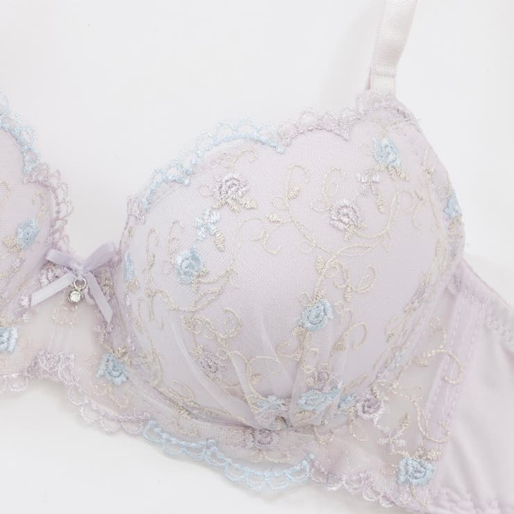 【EFカップ】プチローズ刺繍３/４モールドカップブラ＆ショーツ | palissee | 詳細画像5 