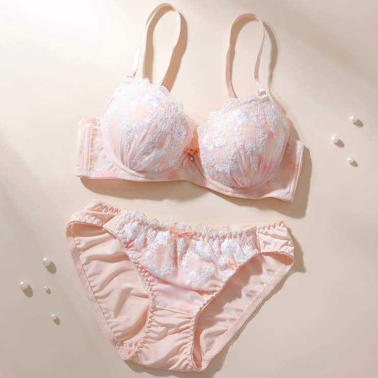 オレンジ | 【EFカップ】グラデーションプリント３/４モールドカップブラ＆ショーツ | palissee