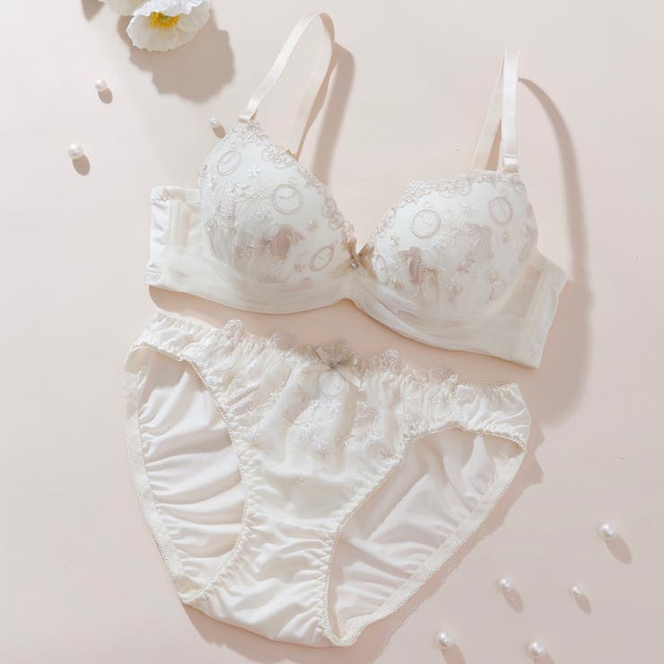 アイボリー | 【EFカップ】ワンダーランドミニット３/４モールドカップブラ＆ショーツ | palissee