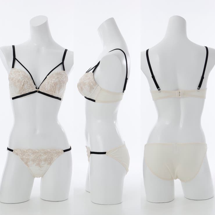 モノトーンコード３/４モールドカップブラ＆ショーツ | palissee | 詳細画像2 