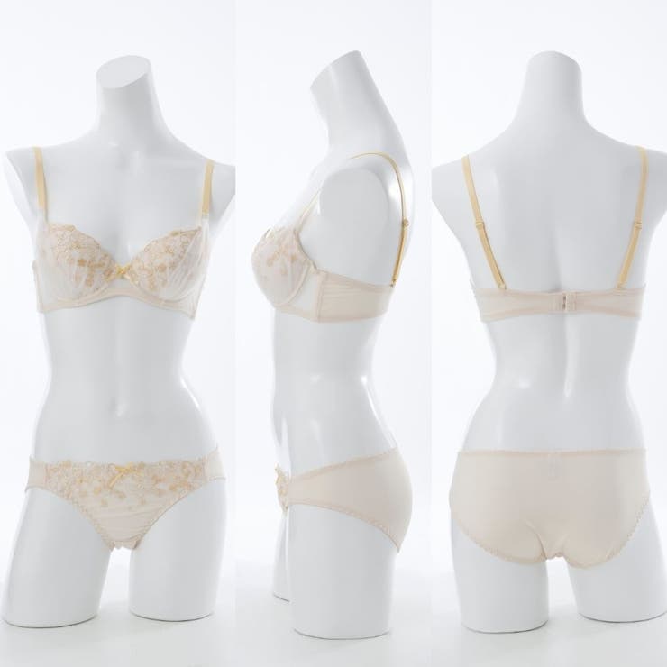 パピヨンフラワー３/４モールドカップブラ＆ショーツ | palissee | 詳細画像3 