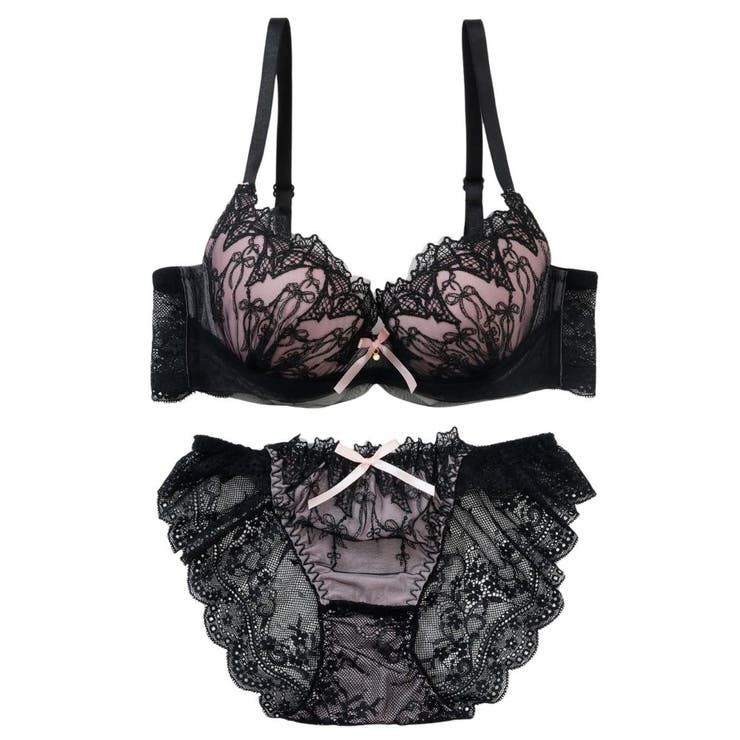 【EFカップ】Ribbon nocturne３/４モールドカップブラ＆ショーツ | palissee | 詳細画像11 