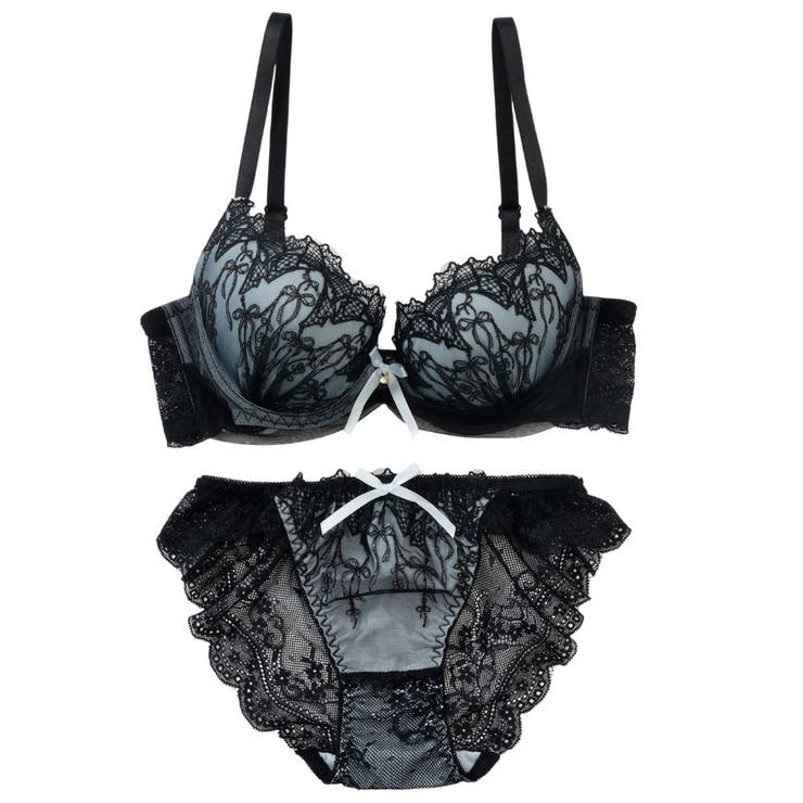 【EFカップ】Ribbon nocturne３/４モールドカップブラ＆ショーツ | palissee | 詳細画像12 