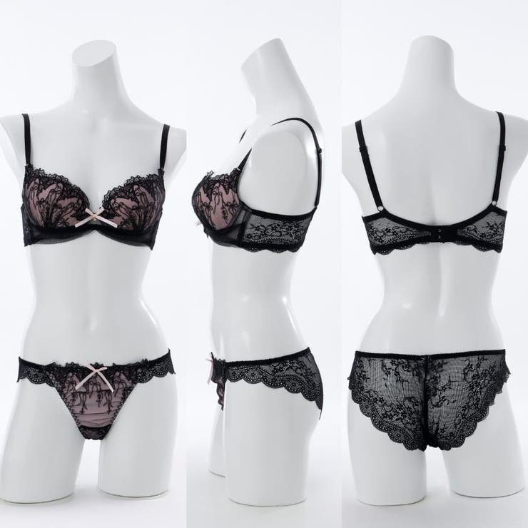 【EFカップ】Ribbon nocturne３/４モールドカップブラ＆ショーツ | palissee | 詳細画像3 