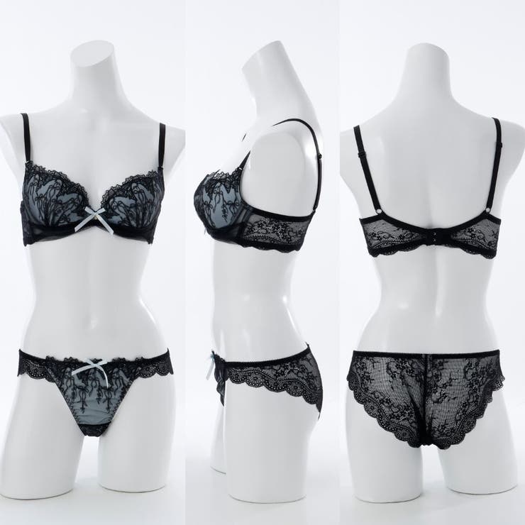 【EFカップ】Ribbon nocturne３/４モールドカップブラ＆ショーツ | palissee | 詳細画像4 