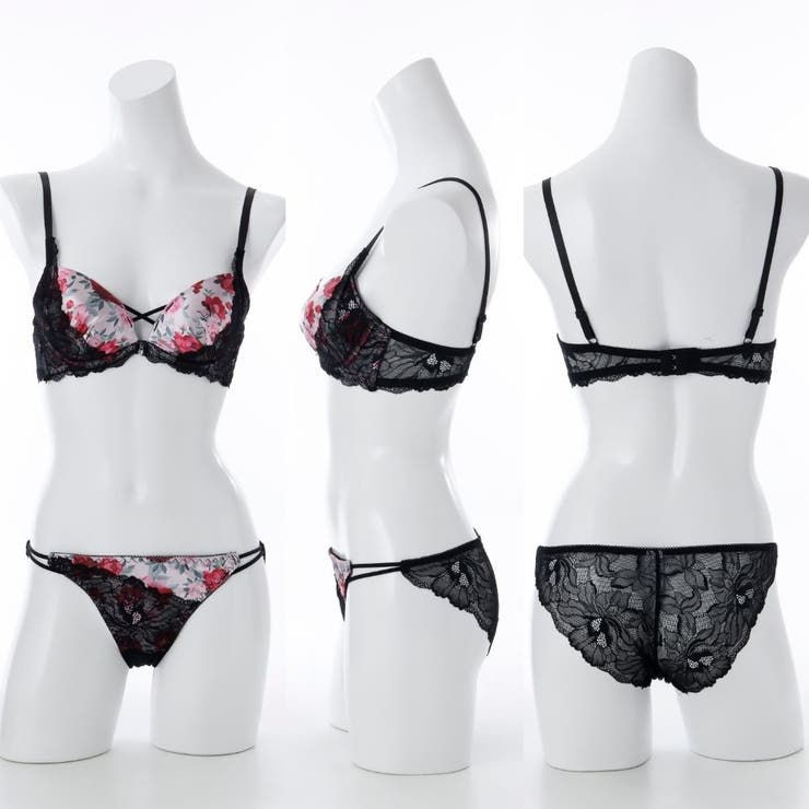 ローズプリント３/４モールドカップブラ＆ショーツ | palissee | 詳細画像3 