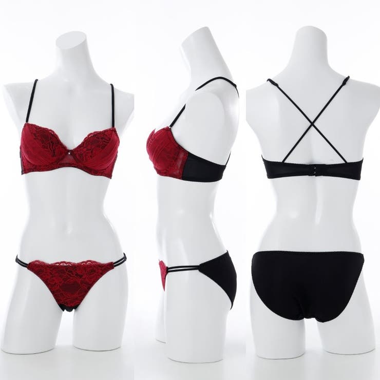 バッククロスレース３/４モールドカップブラ＆ショーツ | palissee | 詳細画像5 