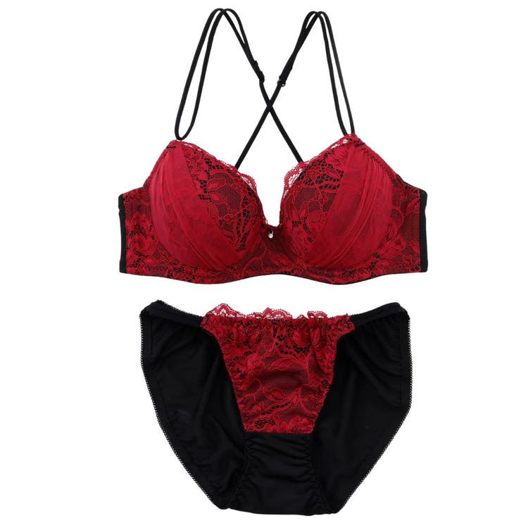 【EFカップ】バッククロスレース３/４モールドカップブラ＆ショーツ | palissee | 詳細画像13 