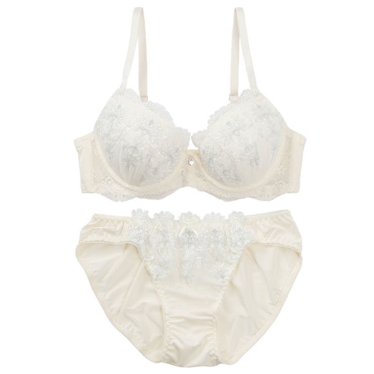 シャイニーフラワー ３/４モールドカップブラ＆ショーツ | palissee | 詳細画像11 