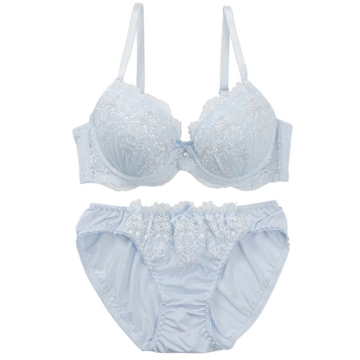 シャイニーフラワー ３/４モールドカップブラ＆ショーツ | palissee | 詳細画像12 