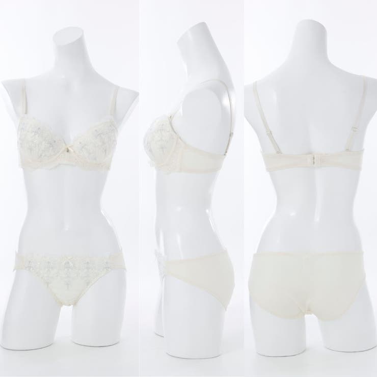 【EFカップ】シャイニーフラワー ３/４モールドカップブラ＆ショーツ | palissee | 詳細画像3 