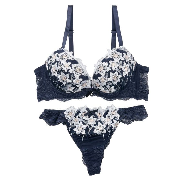 【脇高】 ムーンライトフラワー 脇高ブラ＆Tバックショーツ  A B C D | palissee | 詳細画像11 