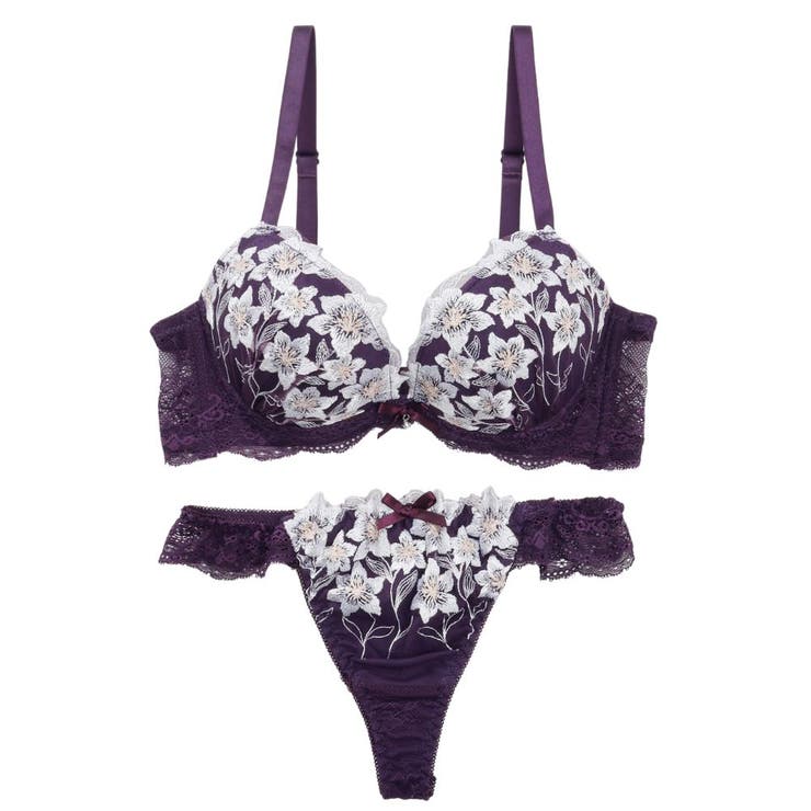 【脇高】 ムーンライトフラワー 脇高ブラ＆Tバックショーツ  A B C D | palissee | 詳細画像12 