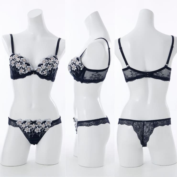 【脇高】 ムーンライトフラワー 脇高ブラ＆Tバックショーツ  E F | palissee | 詳細画像3 