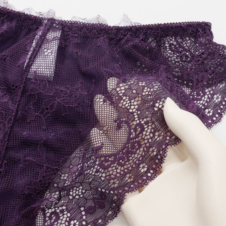 【脇高】 ムーンライトフラワー 脇高ブラ＆バックレースショーツ  E F | palissee | 詳細画像10 