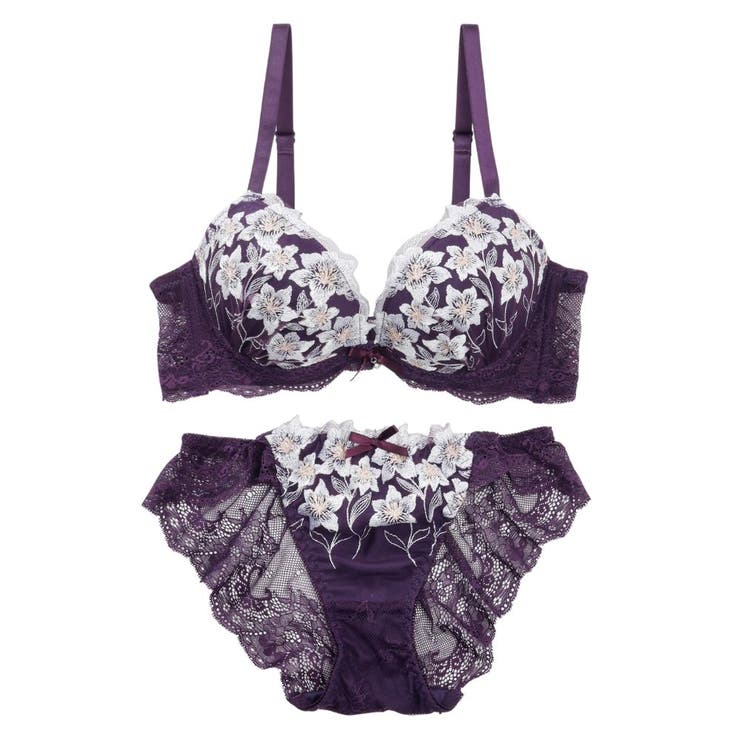 【脇高】 ムーンライトフラワー 脇高ブラ＆バックレースショーツ  E F | palissee | 詳細画像12 