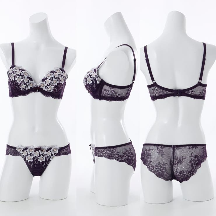 【脇高】 ムーンライトフラワー 脇高ブラ＆バックレースショーツ  E F | palissee | 詳細画像4 