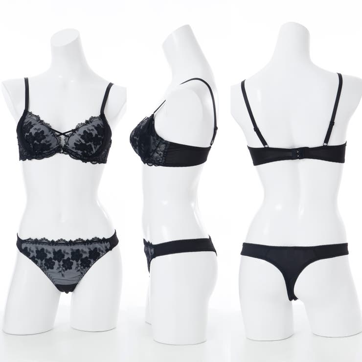 【EFカップ】Sparkle Veil ブラ＆Tバックショーツ | palissee | 詳細画像4 