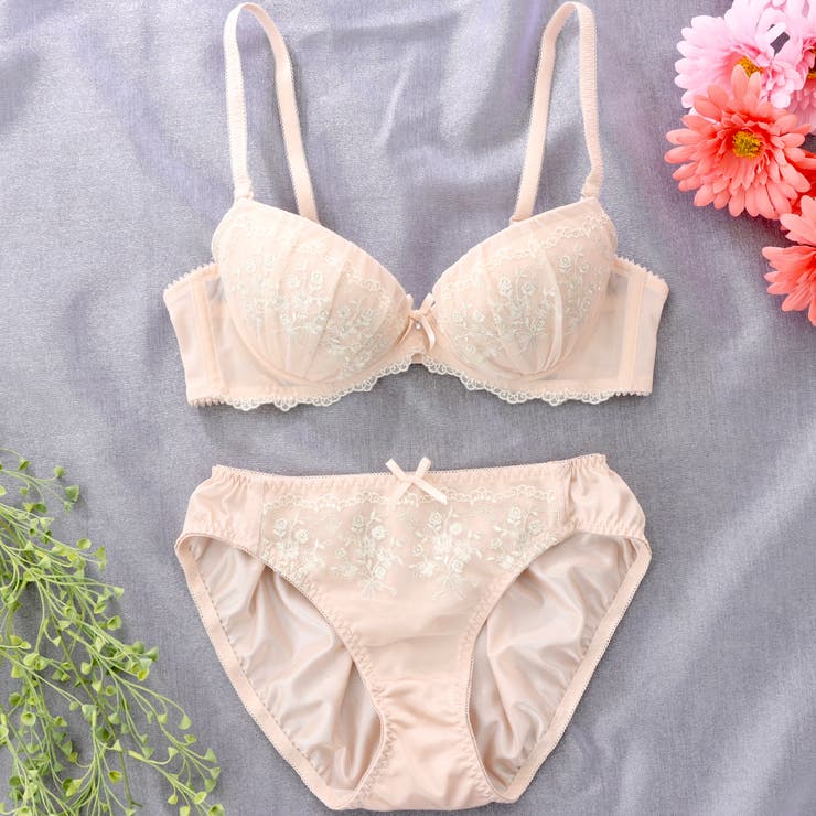 ピンク | 【EFカップ】アンティークローズ3/4カップブラ&ショーツ  | palissee