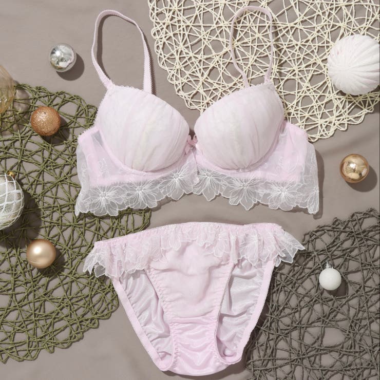 ピンク | 【EFカップ】Flare Veil Garden ３/４カップブラ＆ショーツ  | palissee