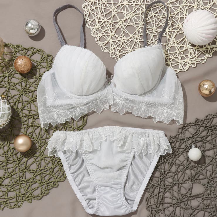 グレー | 【EFカップ】Flare Veil Garden ３/４カップブラ＆ショーツ  | palissee