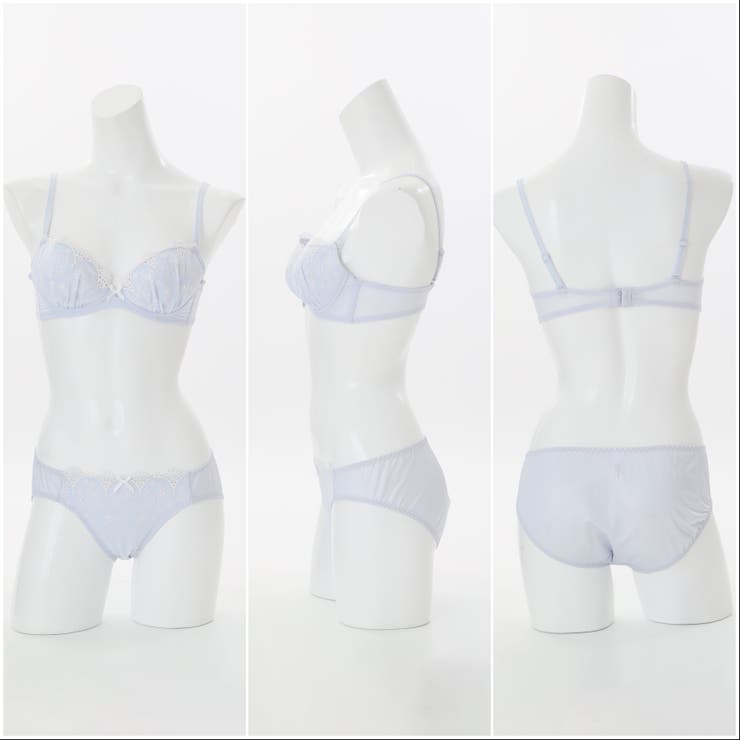【EFカップ】ボーラーシフォンフラワー３/４カップブラ＆ショーツ  | palissee | 詳細画像7 
