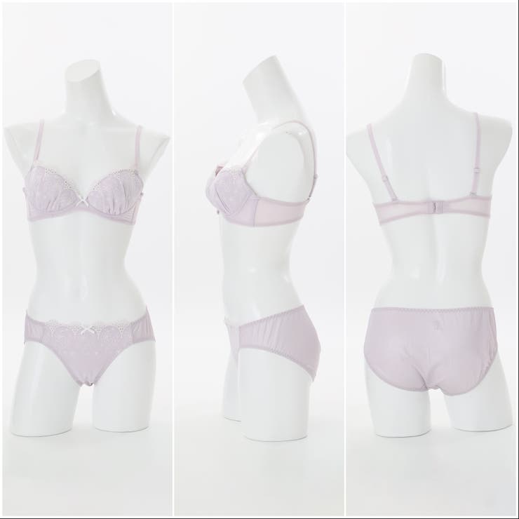 【EFカップ】ボーラーシフォンフラワー３/４カップブラ＆ショーツ  | palissee | 詳細画像8 