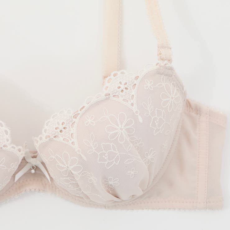 【EFカップ】ボーラーシフォンフラワー３/４カップブラ＆ショーツ  | palissee | 詳細画像9 