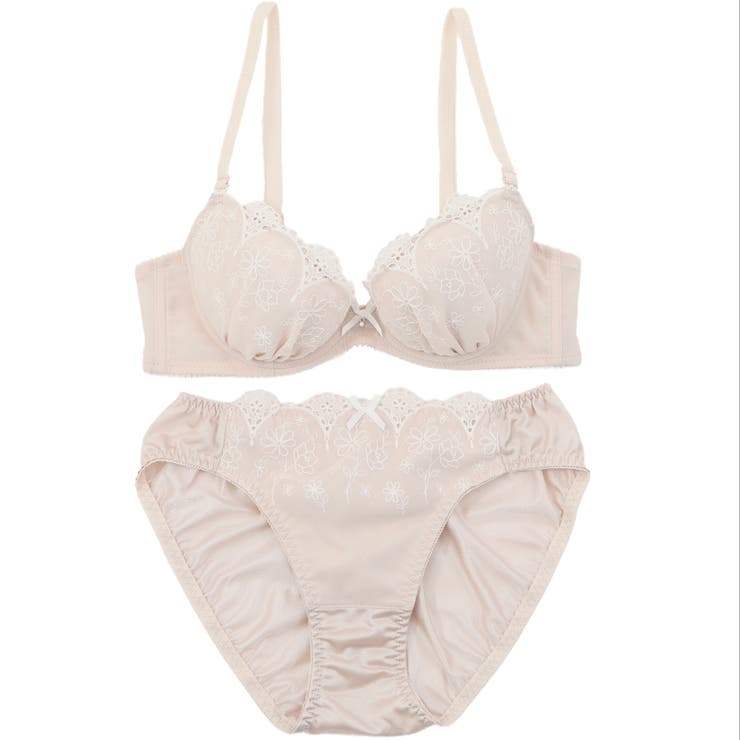 【EFカップ】ボーラーシフォンフラワー３/４カップブラ＆ショーツ  | palissee | 詳細画像2 