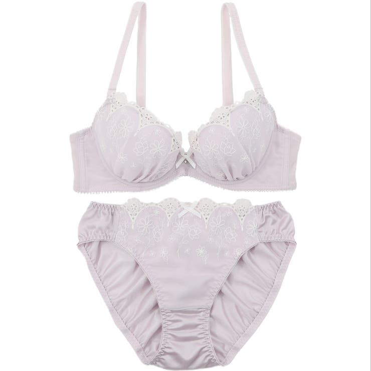 【EFカップ】ボーラーシフォンフラワー３/４カップブラ＆ショーツ  | palissee | 詳細画像4 