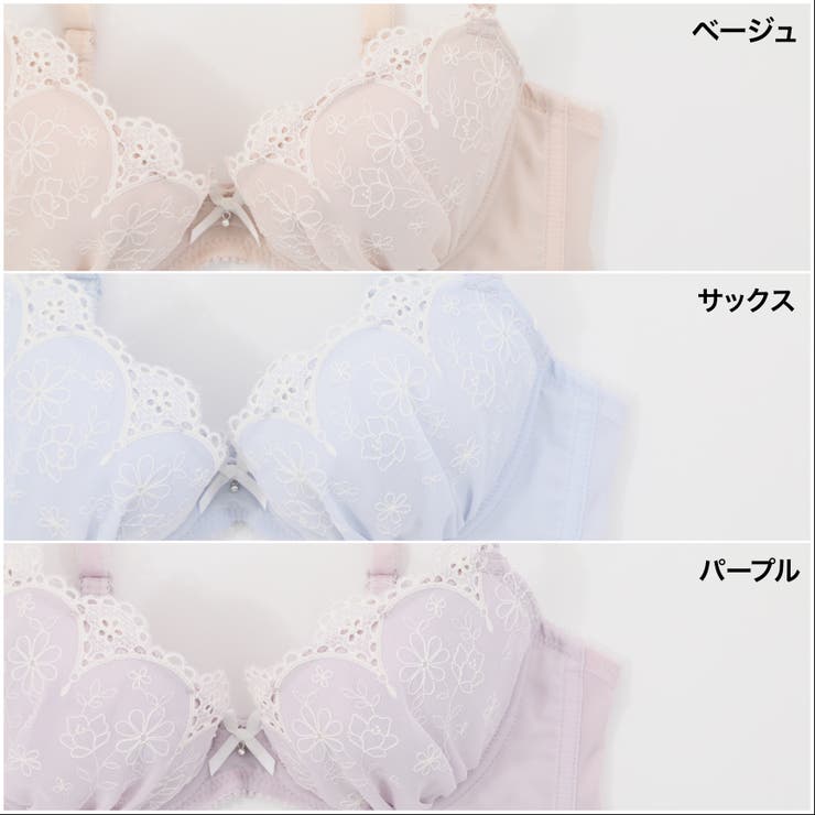 【EFカップ】ボーラーシフォンフラワー３/４カップブラ＆ショーツ  | palissee | 詳細画像5 