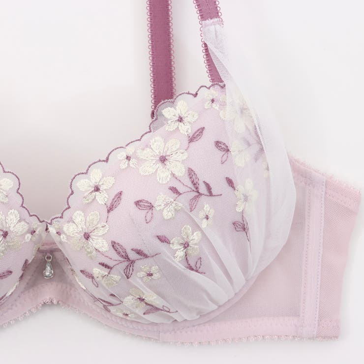 【EFカップ】フラワーチュールレイヤード ３/４カップブラ＆ショーツ  | palissee | 詳細画像12 