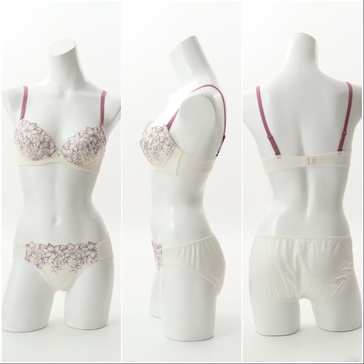 大花刺繍レース ３/４カップブラ＆ショーツ  | palissee | 詳細画像3 