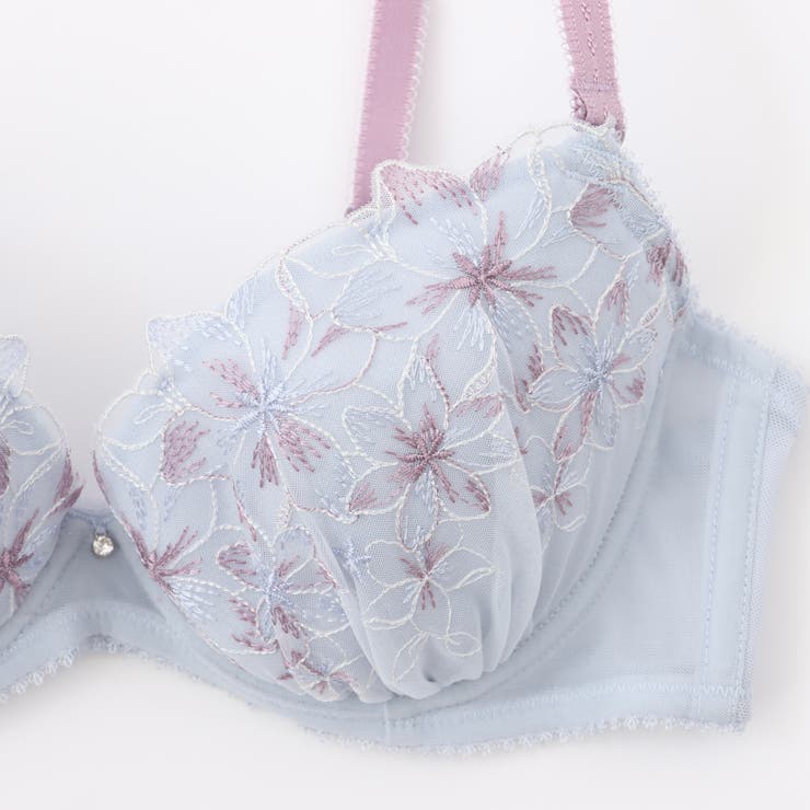 【EFカップ】ボーラーシフォンフラワー３/４カップブラ＆ショーツ  | palissee | 詳細画像10 