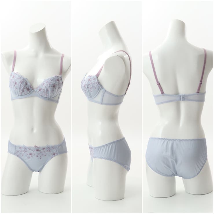 【EFカップ】ボーラーシフォンフラワー３/４カップブラ＆ショーツ  | palissee | 詳細画像4 