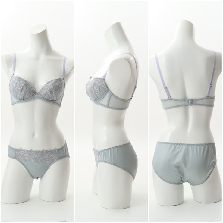 【EFカップ】ボーラーシフォンフラワー３/４カップブラ＆ショーツ  | palissee | 詳細画像5 