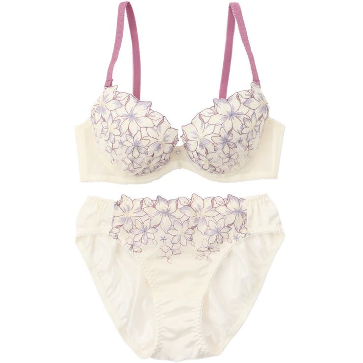 【EFカップ】ボーラーシフォンフラワー３/４カップブラ＆ショーツ  | palissee | 詳細画像6 