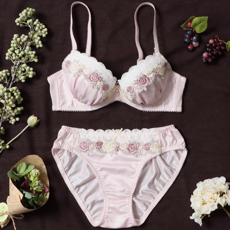 【EFカップ】ローズケミカルマットサテン３/４カップブラ＆ショーツ  | palissee | 詳細画像3 