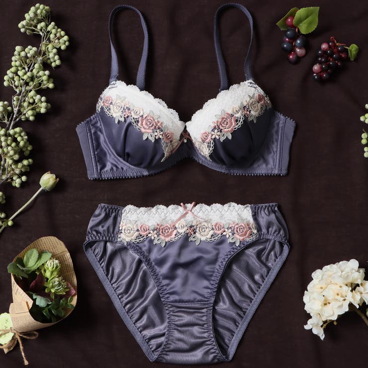 【EFカップ】ローズケミカルマットサテン３/４カップブラ＆ショーツ  | palissee | 詳細画像4 