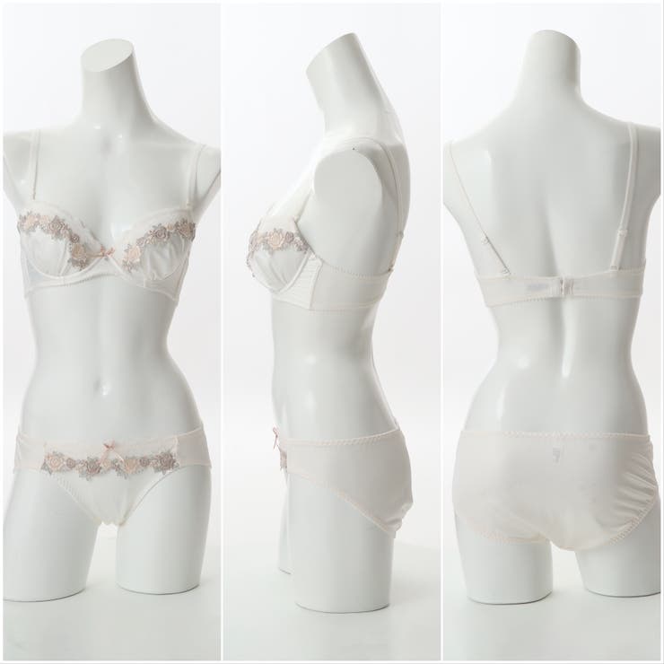 【EFカップ】ローズケミカルマットサテン３/４カップブラ＆ショーツ  | palissee | 詳細画像6 