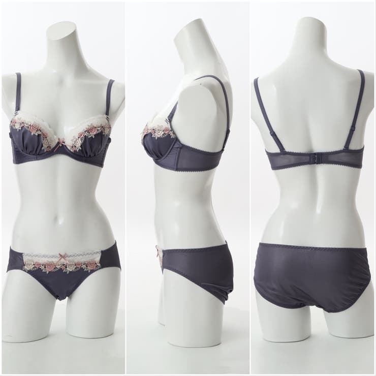 【EFカップ】ローズケミカルマットサテン３/４カップブラ＆ショーツ  | palissee | 詳細画像8 