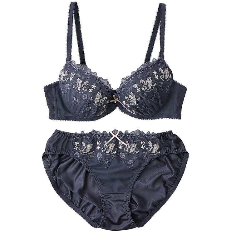 アンティークフラワーバード刺繍 ３/４カップブラ＆ショーツ  | palissee | 詳細画像8 